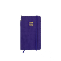 2026 Diary Contempo Slim Week to View w/ Pen Violet, OzCorp D895