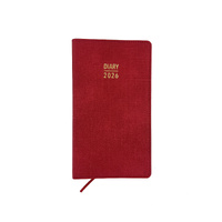 2026 Diary Contempo Slim Week to View Spiral Red, OzCorp D899