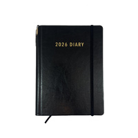 2026 Diary Contempo A5 Week to View w/ Pen Black, OzCorp D905
