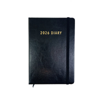 2026 Diary Contempo A5 Day to Page Casebound Black, OzCorp D912