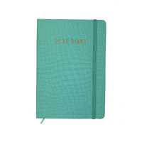 2026 Diary Contempo A5 Day to Page Casebound Turquoise, OzCorp D916