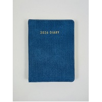 2026 Diary Contempo A5 Day to Page Spiral Steel Blue, OzCorp D919