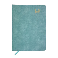 2026 Diary Contempo A4 Day to Page Casebound Aqua, OzCorp D925