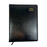 2026 Diary Contempo A4 Day to Page Spiral Black, OzCorp D927