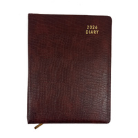 2026 Diary Contempo A4 Day to Page Spiral Croc Tan, OzCorp D928