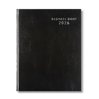 2026 Diary Business A4 Week to View Black, OzCorp D936