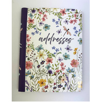 Ozcorp Address Book A5 Wildflowers Spiral Hard Cover AB81