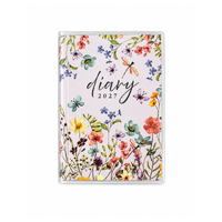 2027 Diary OzCorp Fashion A7 Week to View Softcover Wildflowers, DA18