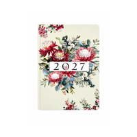 2027 Diary OzCorp Fashion A5 Week to View Casebound Native Floral, D961