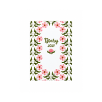 2027 Diary OzCorp Fashion A5 Week to View Casebound Sweet Pink Petals, D962