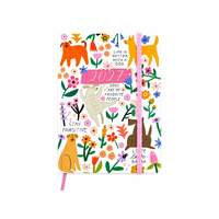 2027 Diary OzCorp Fashion A5 Day to Page Casebound Dogs & Flowers, D967