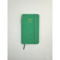 2027 Diary OzCorp Contempo Slim Week to View w/ Pen Spring Green, AP-CPW4127
