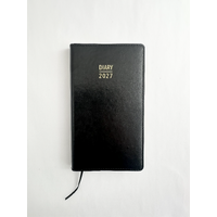 2027 Diary OzCorp Contempo Slim Week to View Spiral Black, AP-SW1027