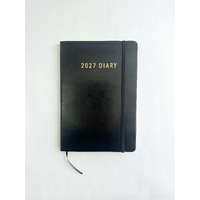 2027 Diary OzCorp Contempo A5 Week to View Softcover Black, BA5CW1027