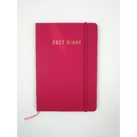 2027 Diary OzCorp Contempo A5 Week to View Raspberry, BA5CW5227