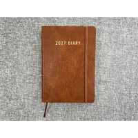 2027 Diary OzCorp Contempo A5 Day to Page Softcover Croc Tan, DA5CD2227