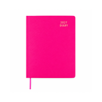 2027 Diary OzCorp Contempo A4 Day to Page Casebound Raspberry, EA4CD5227