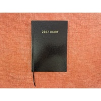 2027 Diary OzCorp Contempo A5 2 Days to a Page Casebound Black, FA5C2D1027