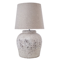 Amalfi Rustic Ceramic Table Lamp 77cm Grey, AMTL33