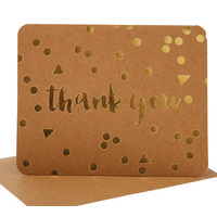 Hipp Thank You Cards Pack of 10 Confetti Kraft/Foil