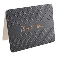 Hipp Thank You Cards Pack of 10 Foil Embossed - Black