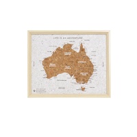 Splosh Personalised Travel Map - Australia - 27x22cm Desk Size TVB06