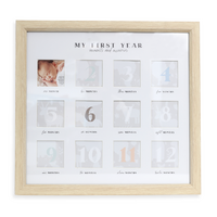Photo Frame Baby First Year Natural, Splosh BBY062 Baby Gift