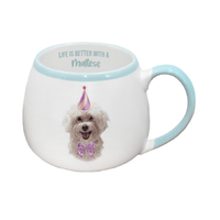 Splosh Mug Painted Pet Maltese, Gift For Dog Lover PPT015