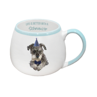 Splosh Mug Painted Pet Schnauzer, Gift For Dog Lover PPT018