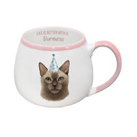 Splosh Mug Painted Pet Burmese, Gift For Cat Lover PPT021