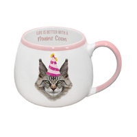 Splosh Mug Painted Pet Maine Coon, Gift For Cat Lover PPT024