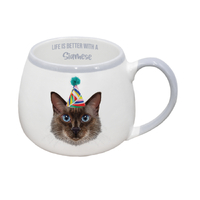 Splosh Mug Painted Pet Siamese, Gift For Cat Lover PPT028
