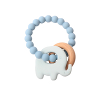 Teething Toy Baby Silicone Teether Elephant Blue, Splosh BBY205 Baby Gift