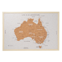 Splosh Travel Map Cork Framed Board w/Pins - AUSTRALIA Large 99 x 7 x 70.3 cmTVB23