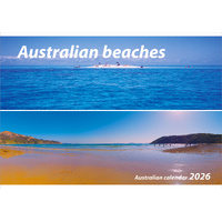 2026 Calendar Australian Beaches Horizontal Wall