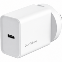 Comsol Wall Charger 20W USB-C Fast Charge White, AC20CW