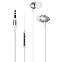iGear Metallic Earphones with Microphone Silver IG1633