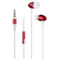 iGear Metallic Earphones with Microphone Red IG1634