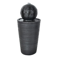 EwaterFeatures Water Fountain 59cm Ball on Pedestal, Home Office Garden Decor, EWF2200818S