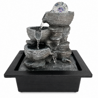EwaterFeatures Water Fountain 26cm Rocky Cascade, Home Office Garden Decor, EWF21036