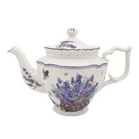 Teapot - Vintage Lavender Teapot 1L, Fine Bone Chinaware, Great Gift for Home