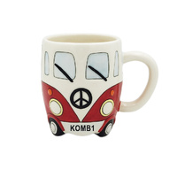 PNC Mug 400mL Red Kombi Hand Painted Ceramic, CW1553R