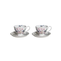 PNC Mug & Saucer Set 250mL Blue Wren 2 Sets, CW274N