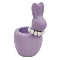 Cute Bunny with Pearls Egg Holder Lilac by Urban Products UG101360