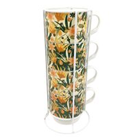 Mugs Cassia Floral Stacked 300mL with Stand by Urban Products UP078426