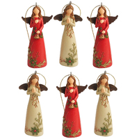 Hanging Ornaments Angels Box of 6 Christmas Tree Decoration, Urban UC502286