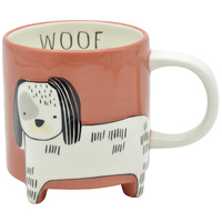 Mug Animal Dog with Legs 10cm Terracotta/White, Urban Products UP160101