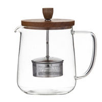 Leaf & Bean Naples Tea Pot with Lid & Infuser 1.2L Clear, DLE0064