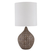 Amalfi Payton Table Lamp Taupe/Ivory 30x30x63.5cms