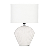 Amalfi Table Lamp 24.5x15x36cm Seashell White Speckle, isAlbi CWTLAM010